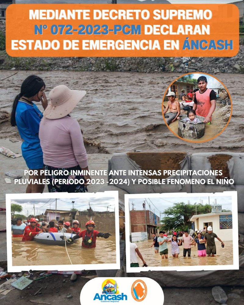 Declaran estado de emergencia en las provincias y distritos de Áncash ...