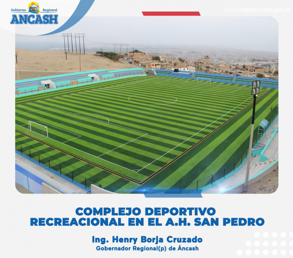 GRA anuncia inauguración del complejo deportivo recreacional en el AA.HH. San Pedro en Chimbote