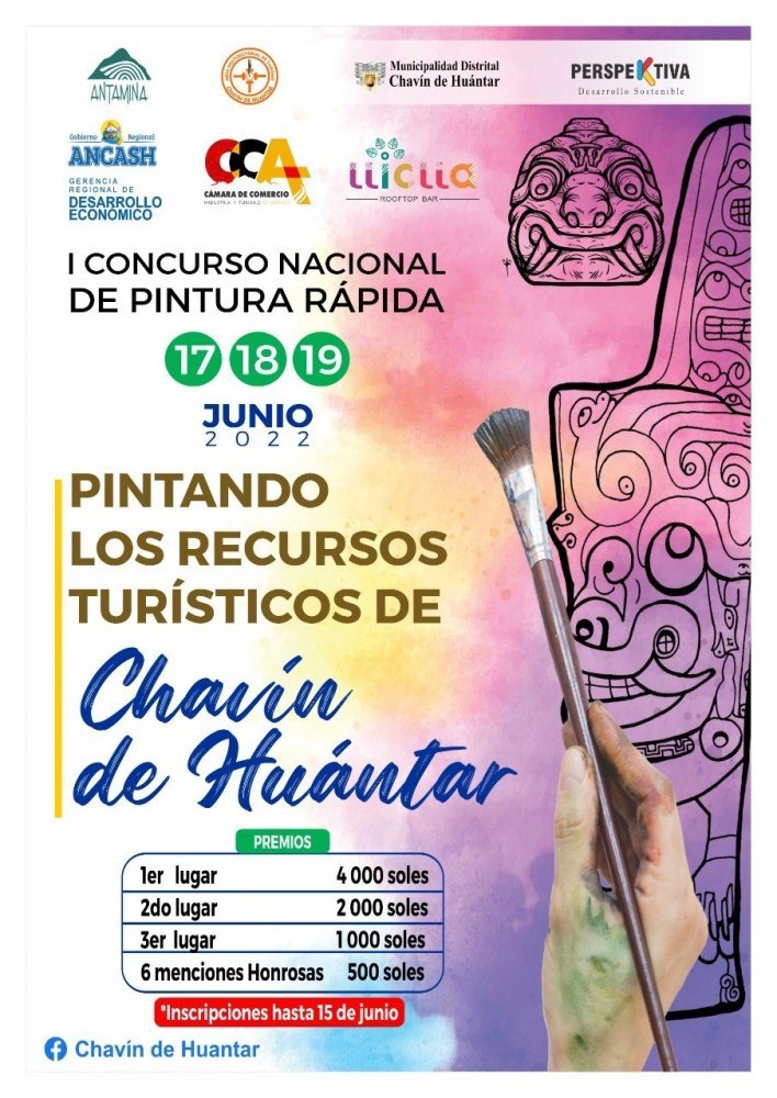 I concurso nacional de pintura rápida “Pintando los recursos turísticos de Chavín de Huántar”