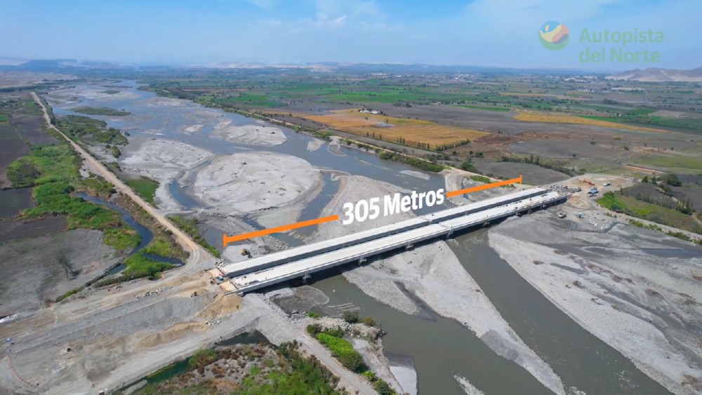 El nuevo puente Santa será el más extenso del norte del país
