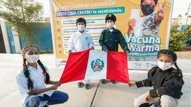 Áncash e Ica, Lima Provincias superan el 70 % de cobertura con segunda dosis en menores de 5 a 11 años