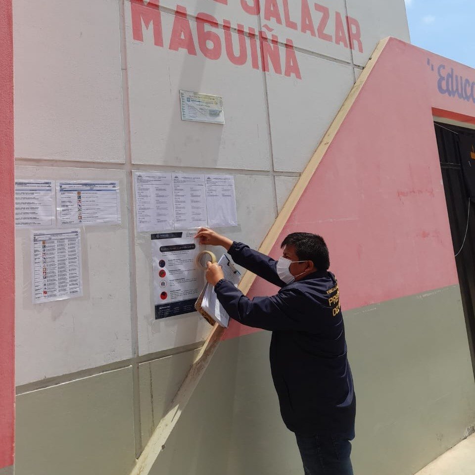 Fiscalía verificó seguridad de locales de votación de la zona rural de Chimbote