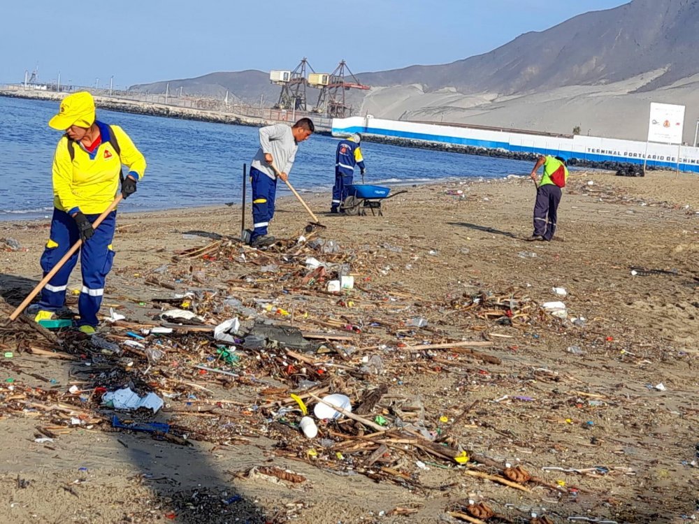 MPS: Retiran 20 toneladas de residuos sólidos en playa La Caleta