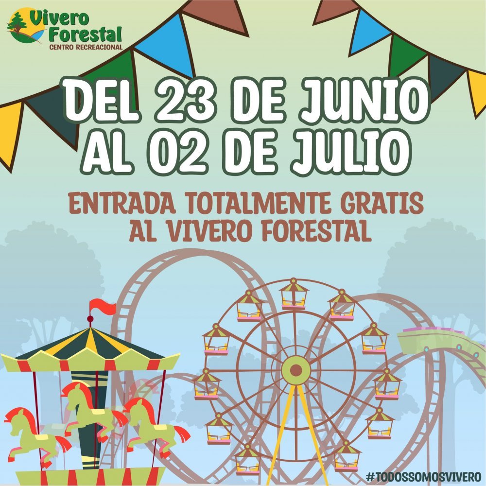 Vivero Forestal: ingreso libre del 23 de junio al 02 de julio