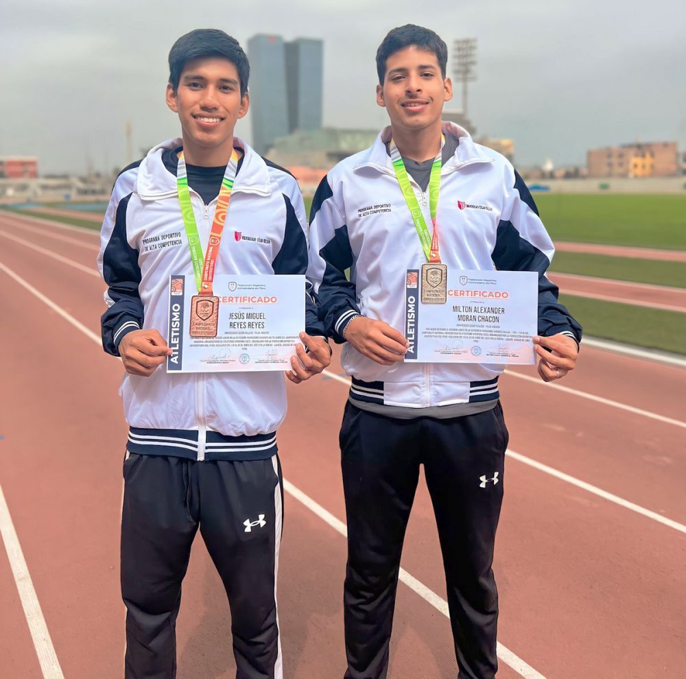 Estudiantes de la UCV Chimbote obtiene medallas de plata y bronce en campeonato nacional de atletismo