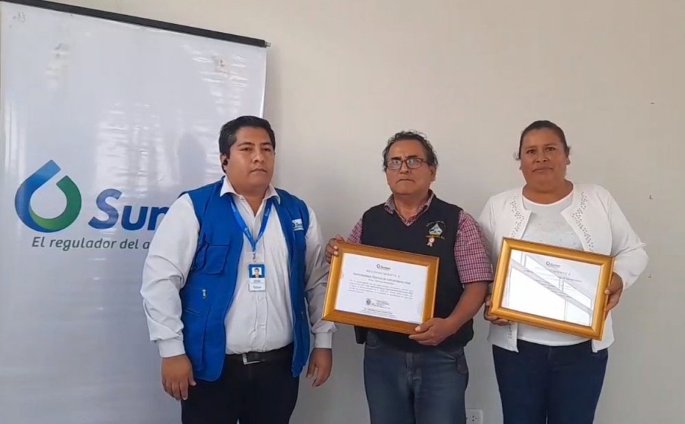 Chimbote: JASS San Andrés fue reconocida como prestador modelo por buenas prácticas en cloración del agua