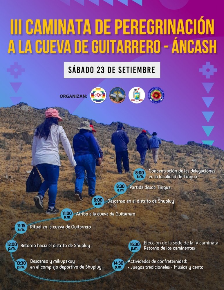 Realizarán la III Caminata a la Cueva del Guitarrero