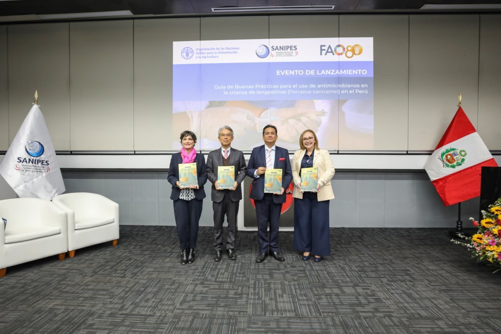 Produce, FAO y Corea presentan guía para uso responsable de antimicrobianos en la crianza de langostinos y refuerzan el liderazgo sanitario del Perú