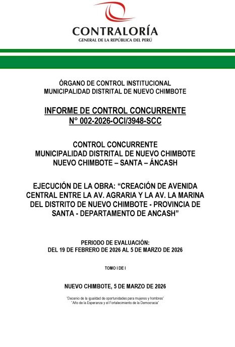 Nuevo Chimbote: alerta en obra de boulevard de avenida Central de S/ 18 millones