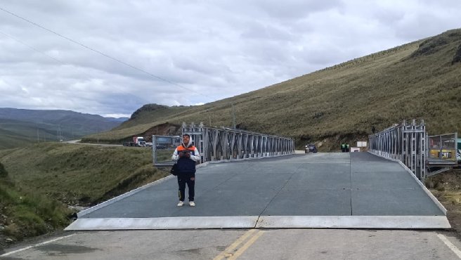 Áncash: MTC restablece el tránsito con nuevo puente modular en Collota