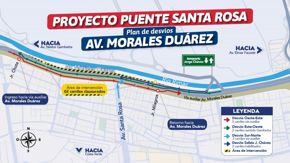 Proyecto Puente Santa Rosa: inician obras del acceso definitivo al nuevo aeropuerto Jorge Chávez